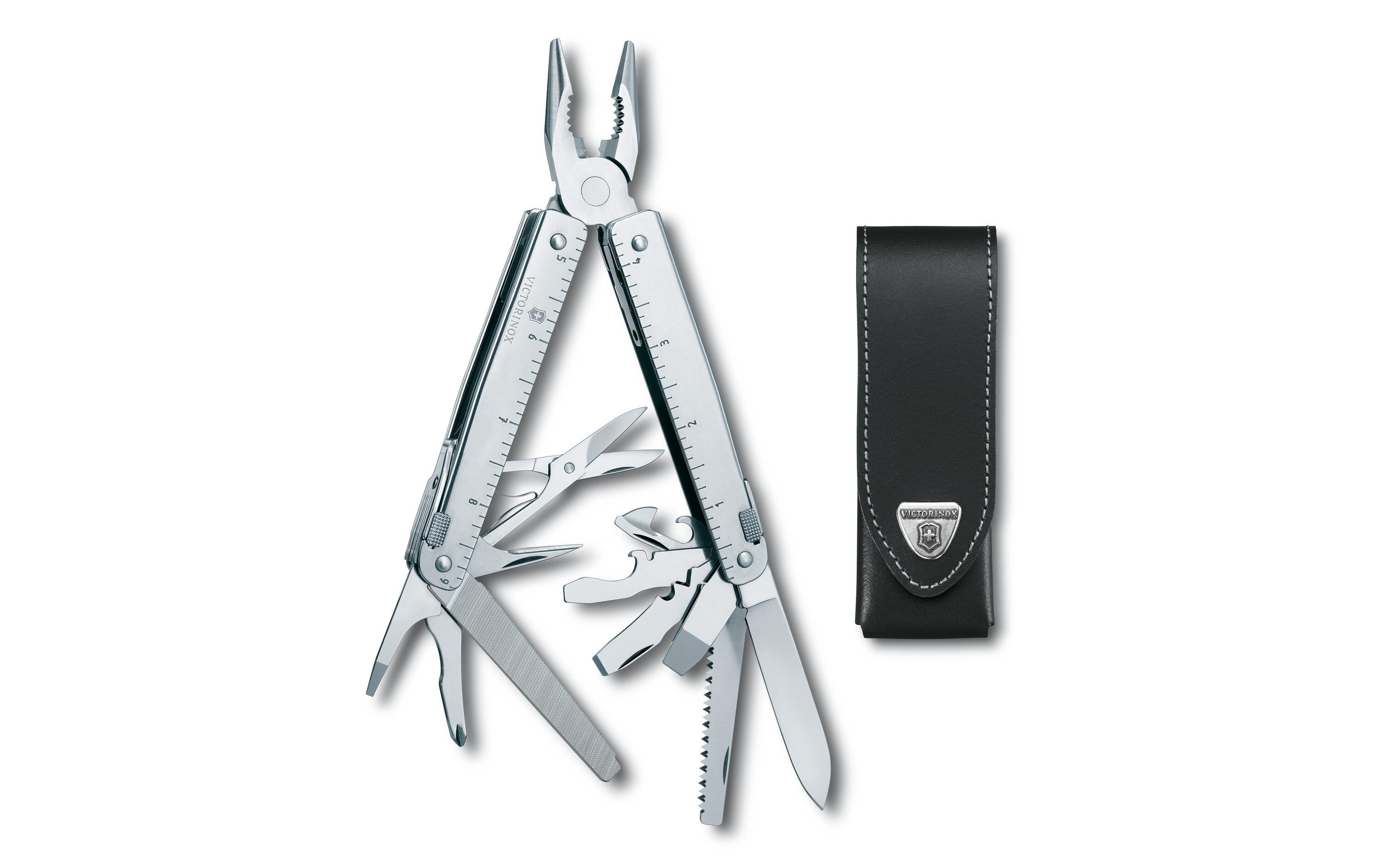 SwissTool X 115 mm<br>Robustes Multi-Tool mit Feststellklingen