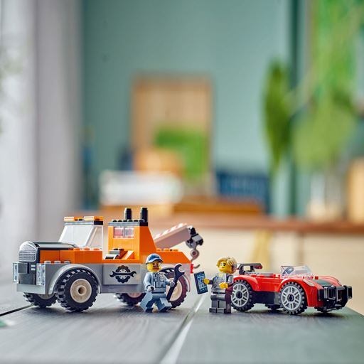 LEGO City Kranvogn Og Sportsvognsreparation - 60435
