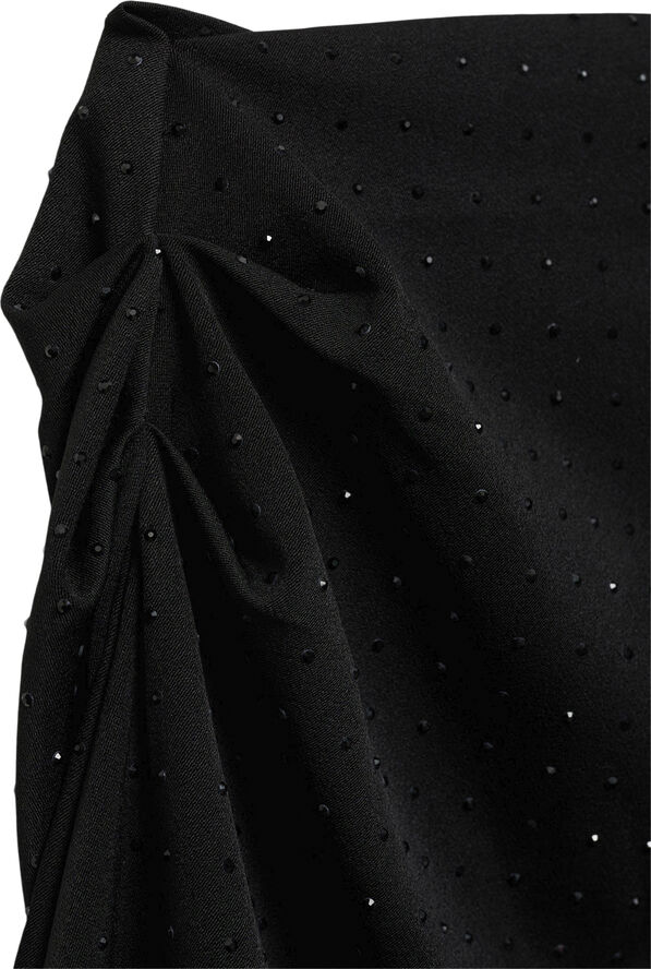 MANGO Asymmetrical sequined blouse Black