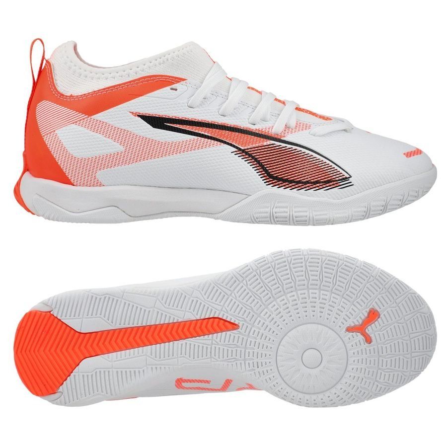 PUMA Ultra 5 Match IT   Mid Unlimited - Blanc/Noir/Glowing Red Enfant