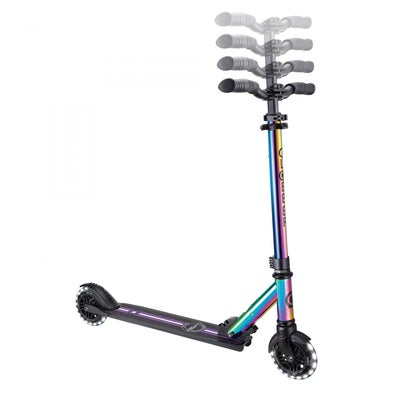 Globber Flow Element Lights Chrome Finish Sparkesykkel, Neo Chrome