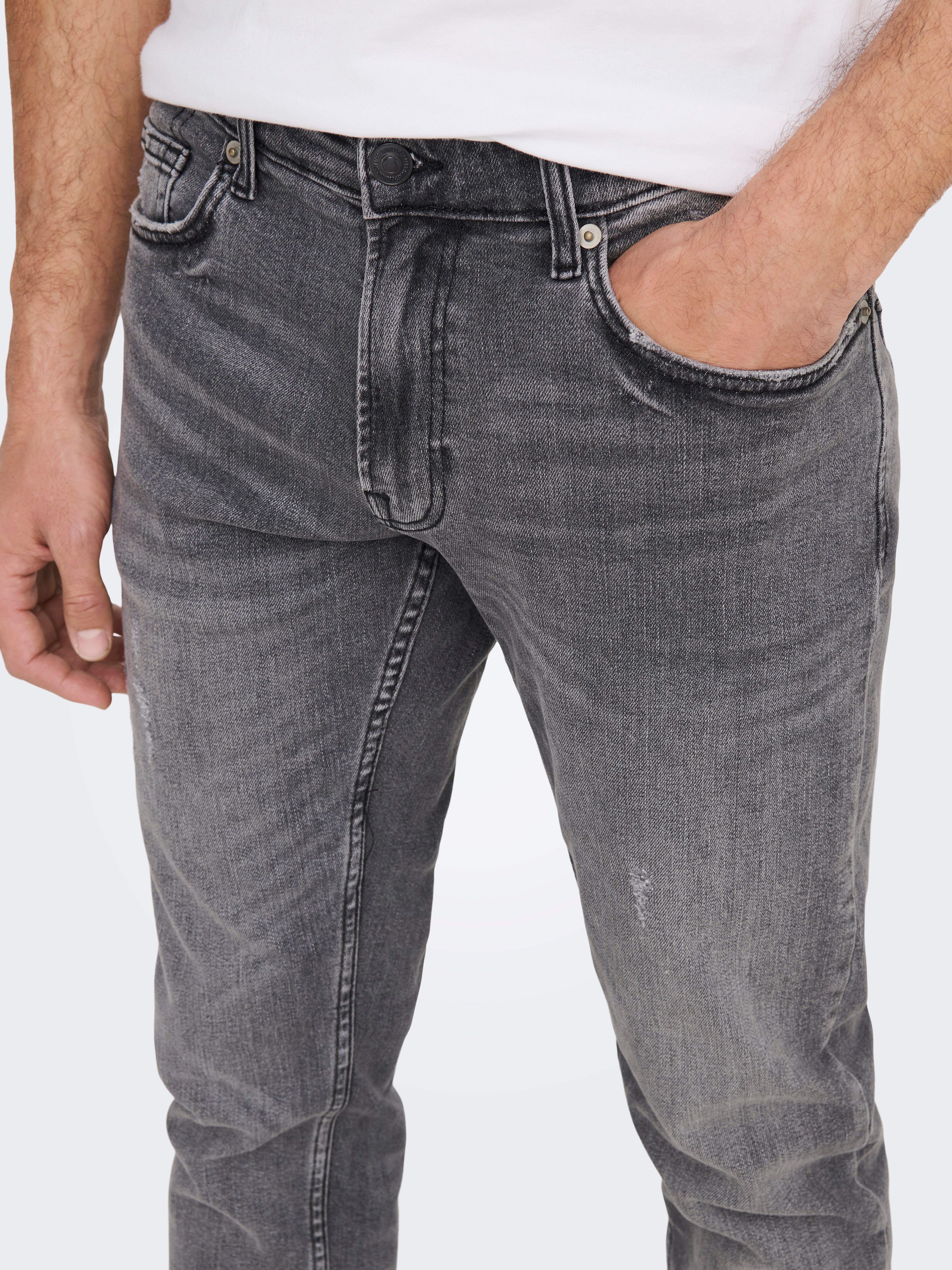 ONSWEFT Mittlere Taille Normal geschnitten Jeans Grey Denim