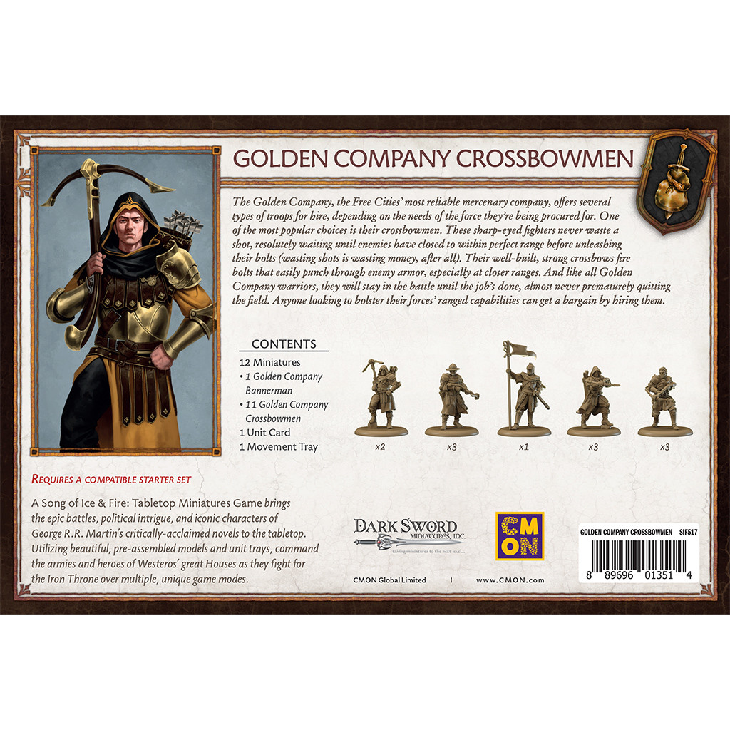 Le Trône de Fer : le Jeu de Figurines - Arbalétriers de la Compagnie Dorée