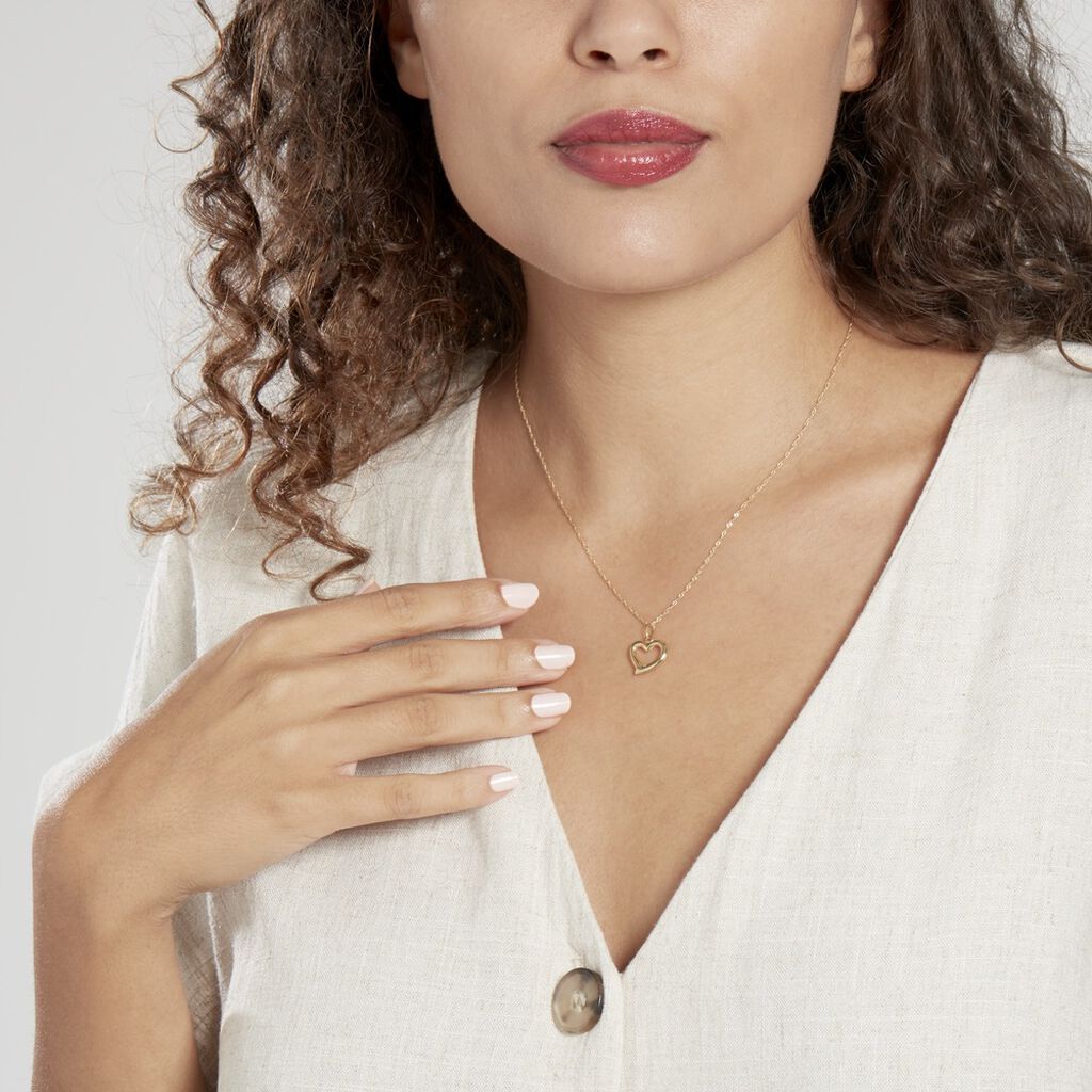 Pendentif Eudocie Coeur Bombe Or Jaune
