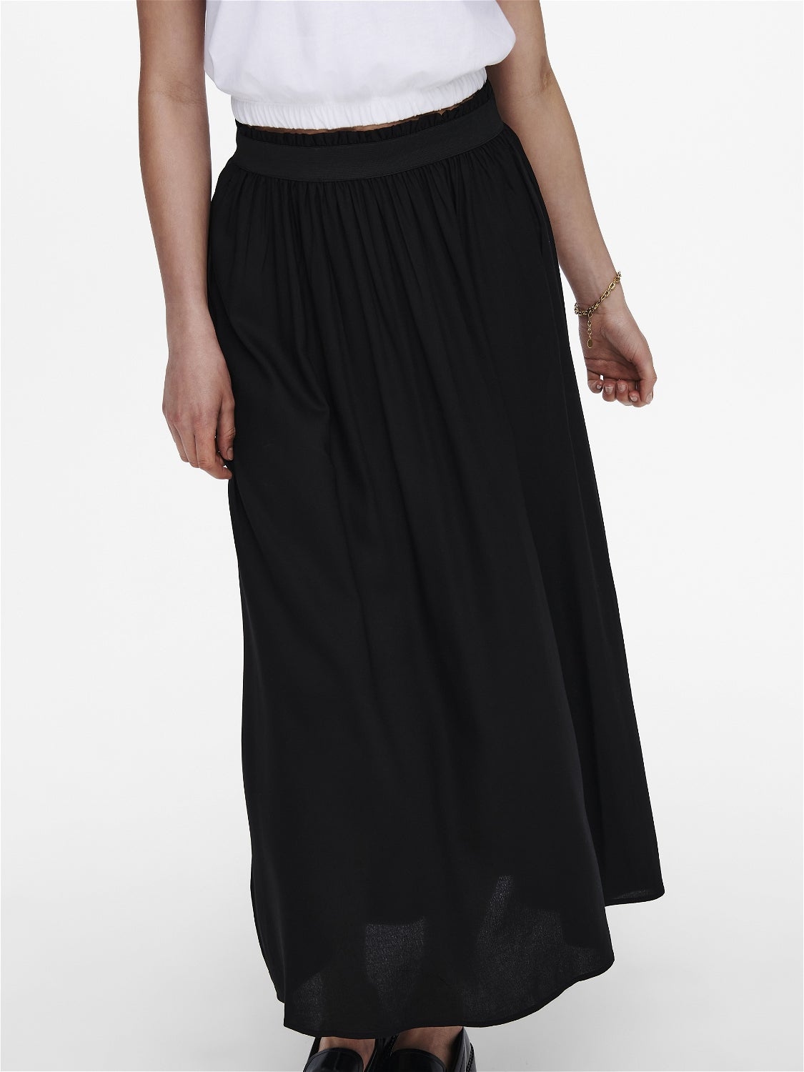 ONLVENEDIG Plissierter Rock Black