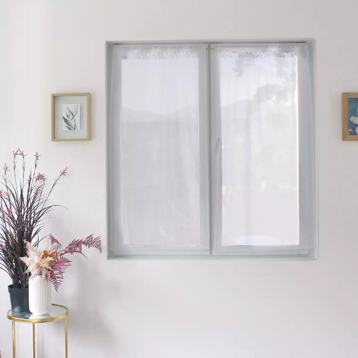 Paire de voilages passe-tringle (60 x 160 cm) Anna Blanche