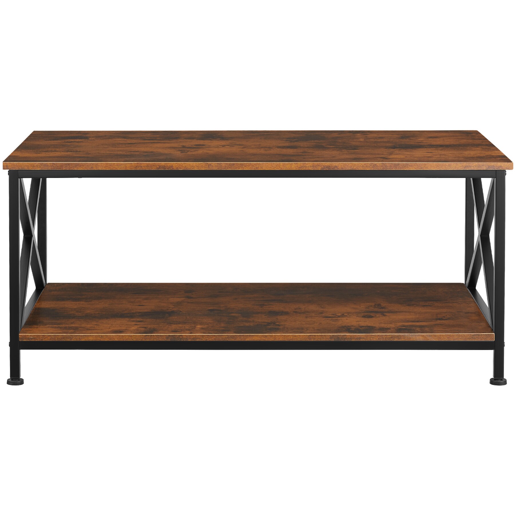tectake® Couchtisch, Industrial Style, rechteckig, mit unterer Ablage, 100 x 55 x 45,5 cm