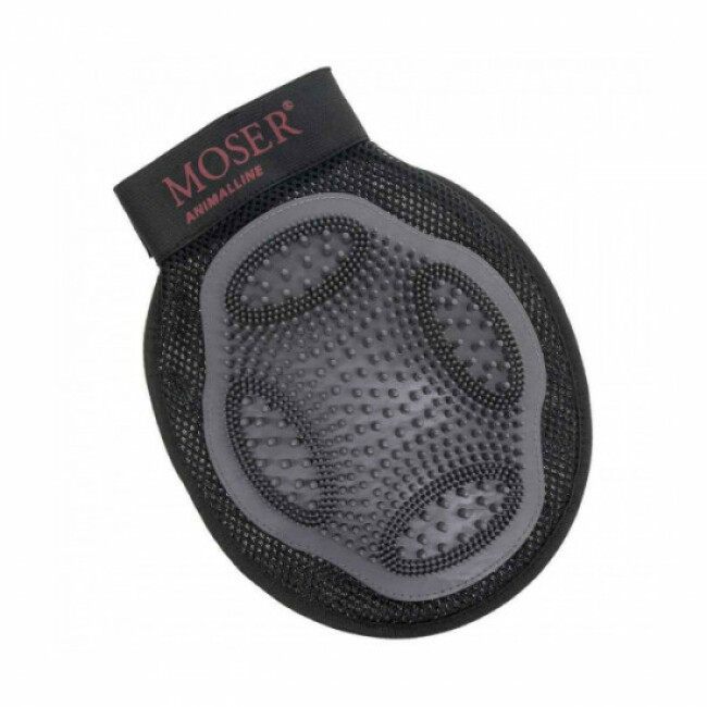 Gant de toilettage avec picots Moser pour chien à poils courts