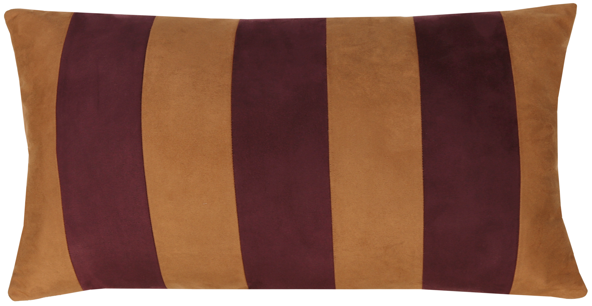 Kussen Suéde Streep aubergine mocha