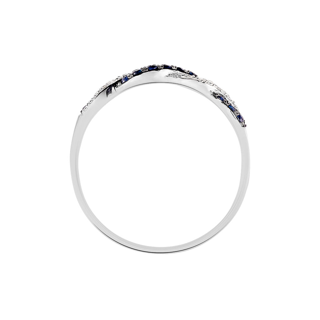 Bague Sofia Or Blanc Saphir Et Diamant