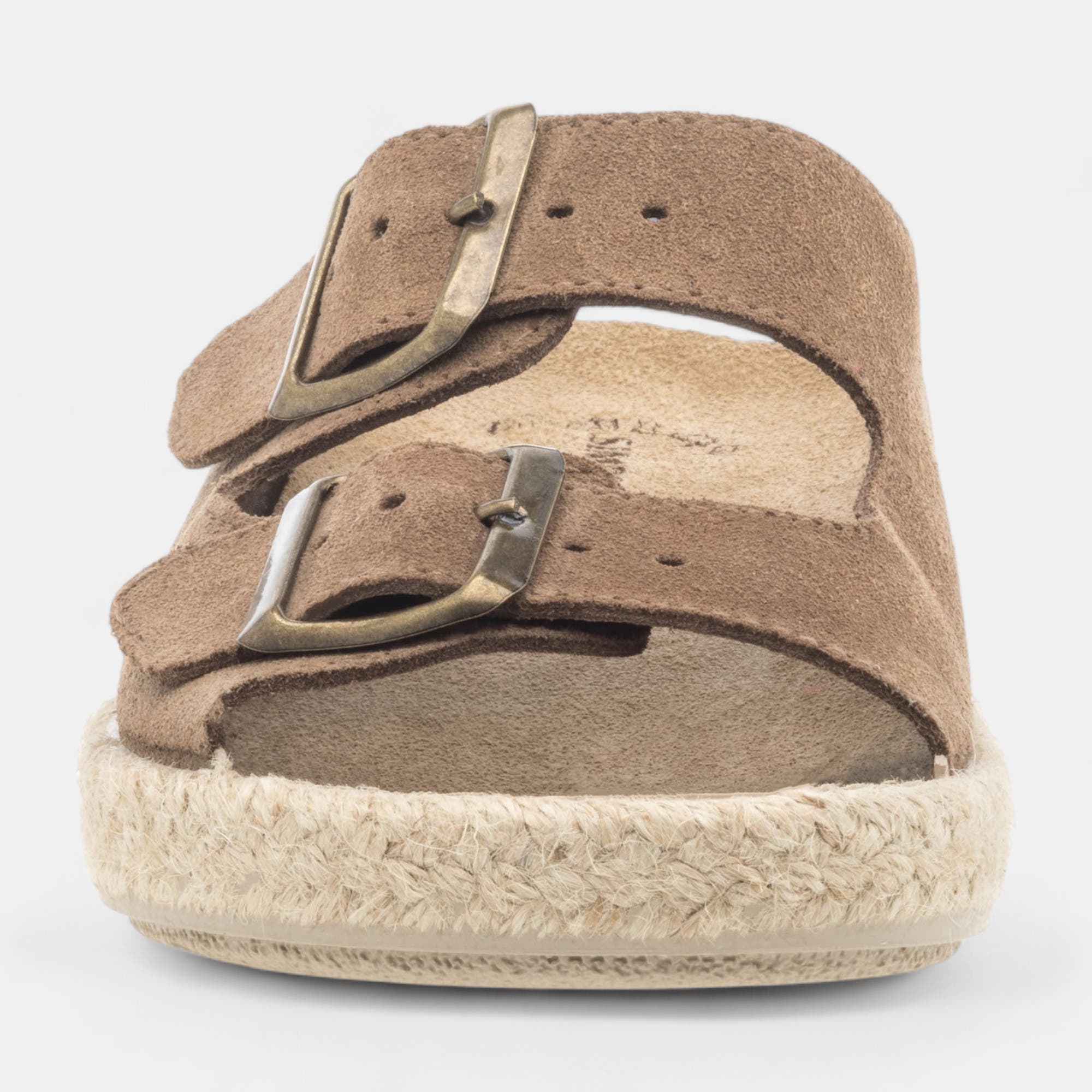 Sandales Femme en cuir taupe
