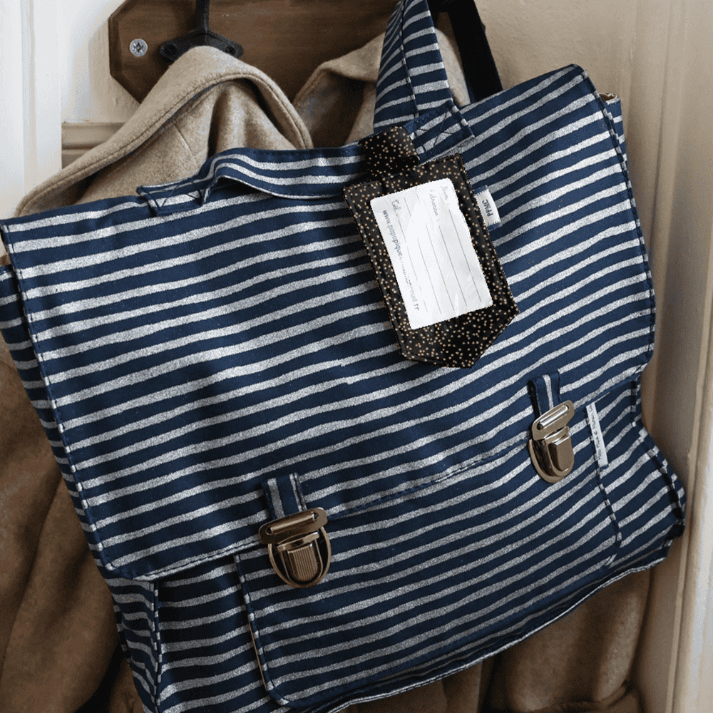 Etiquette Bagage Noir Pailleté