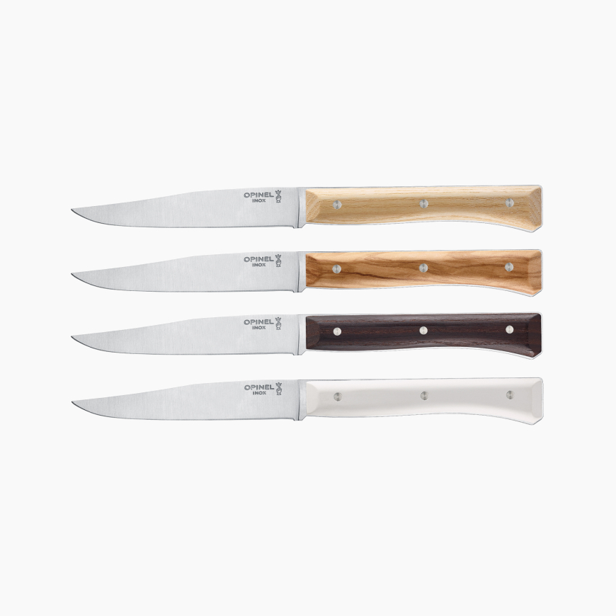 Coffret de 4 couteaux de table Facette Panaché