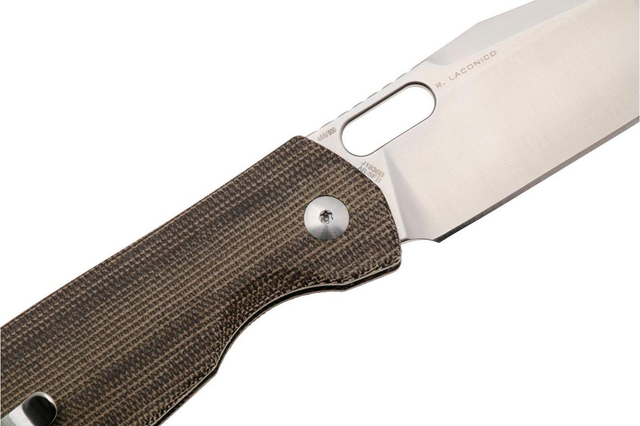CJRB Prado J1936B-ODG Satin AR-RPM9, Canvas Micarta, zakmes