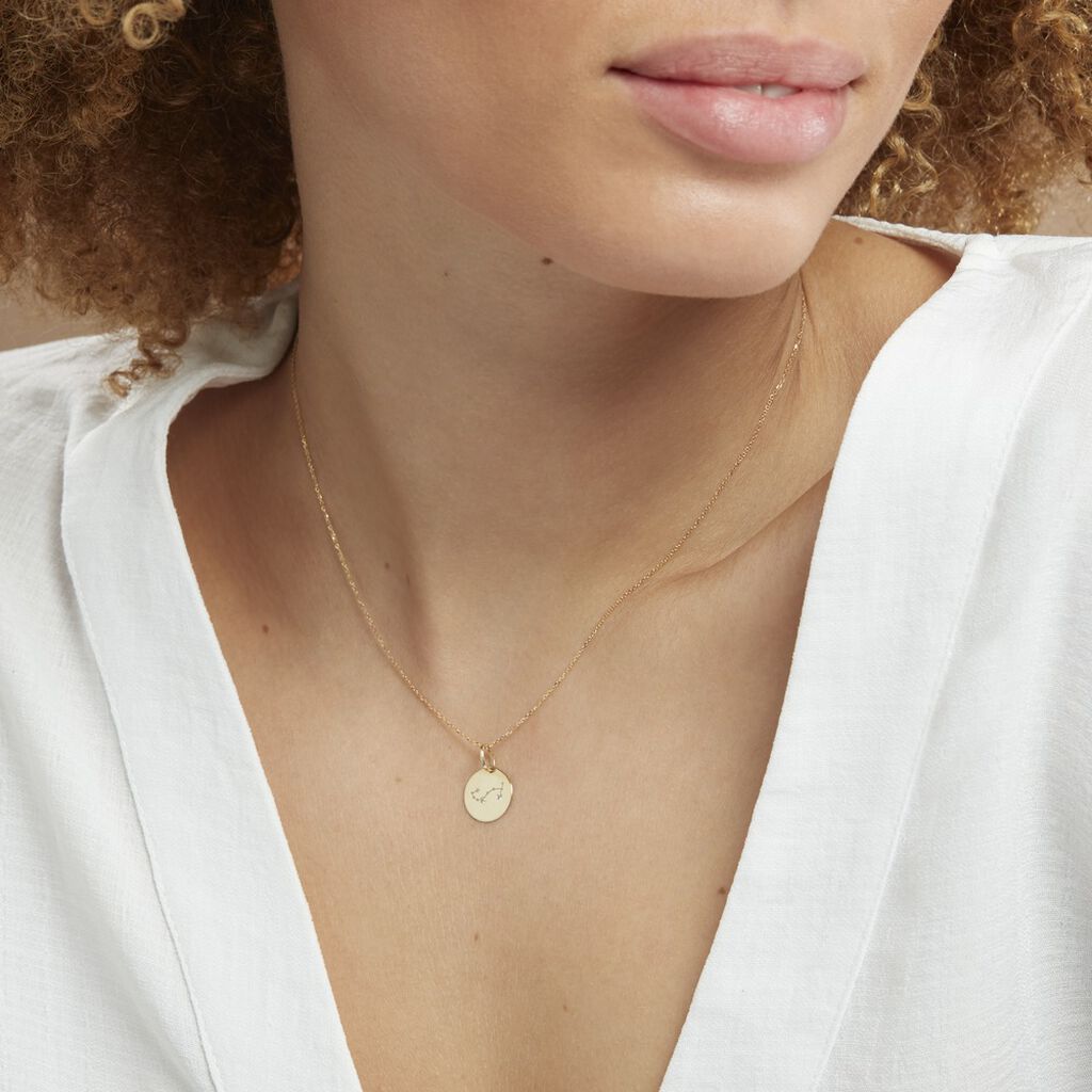 Pendentif Or Jaune Astraea Oxyde De Zirconium