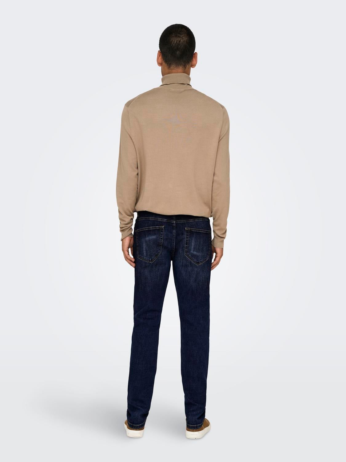 ONSWEFT Mittlere Taille Normal geschnitten Jeans Dark Blue Denim