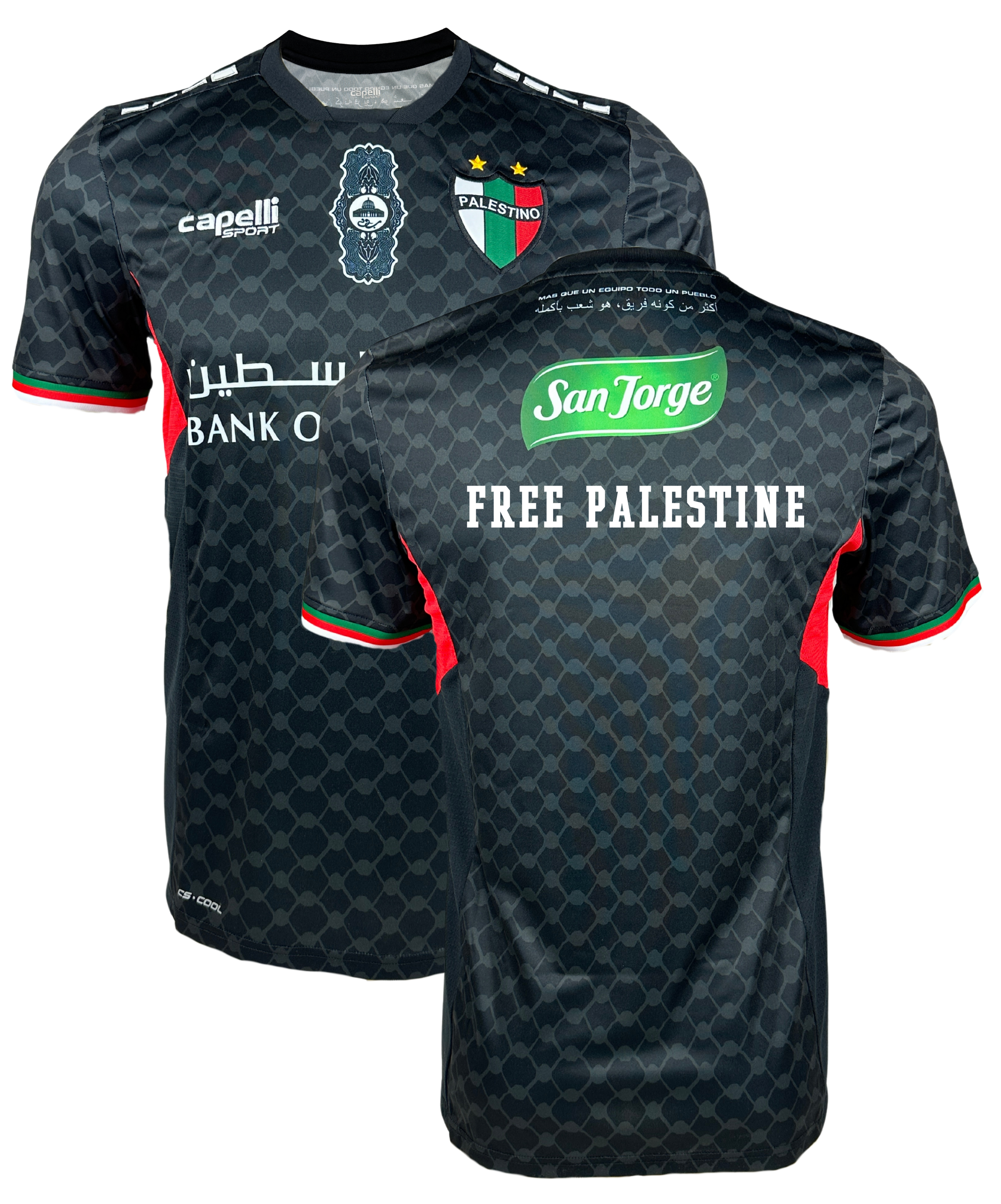 Palestino Uitshirt 2024   Bedrukking Free Palestine - Voetbalshirt Chi