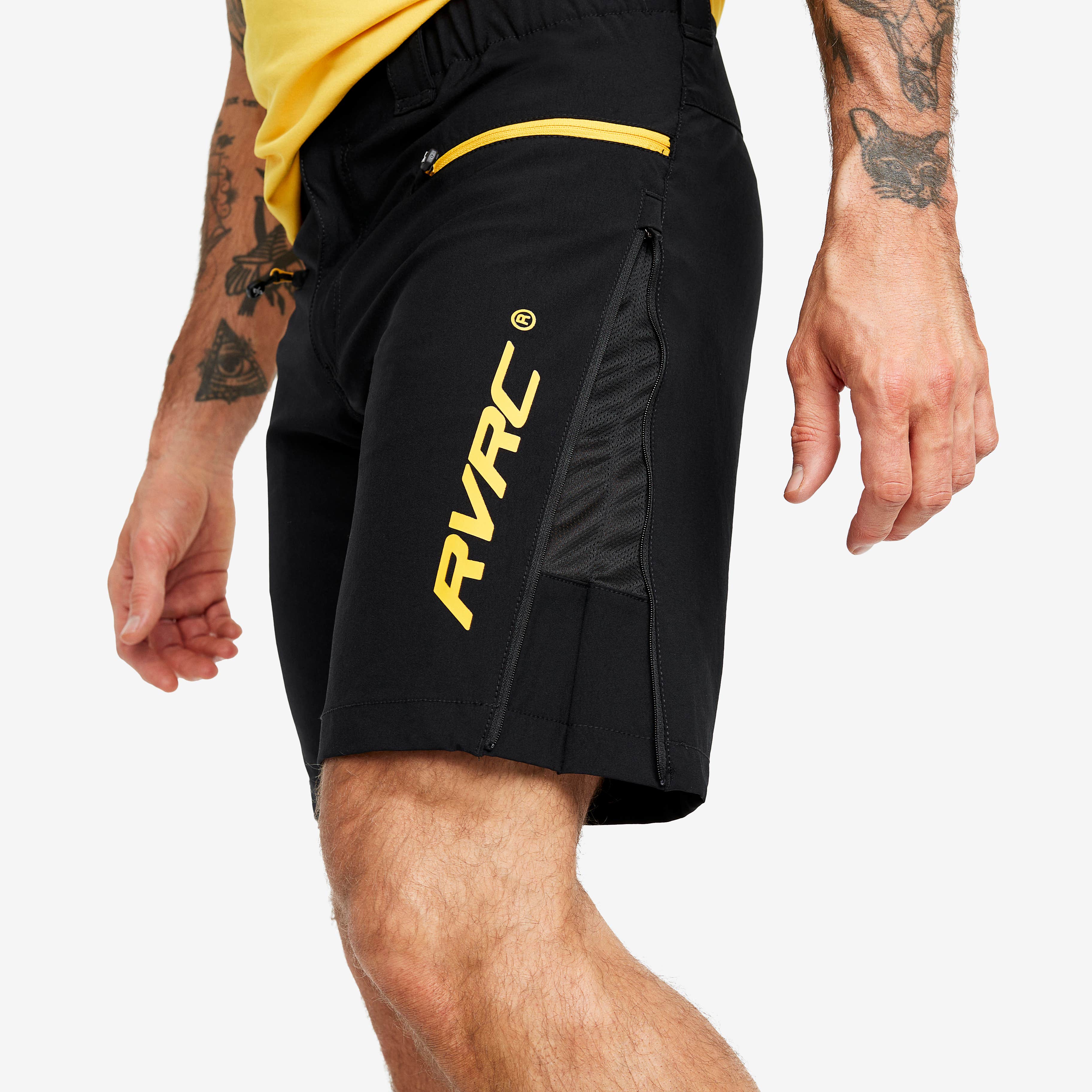 Trail Pro  Shorts Herre Black/Yellow