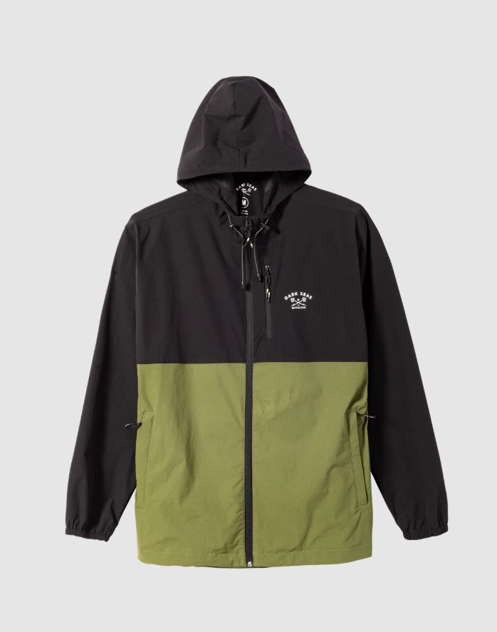 Dark Seas Breaker Jacket Black Olive