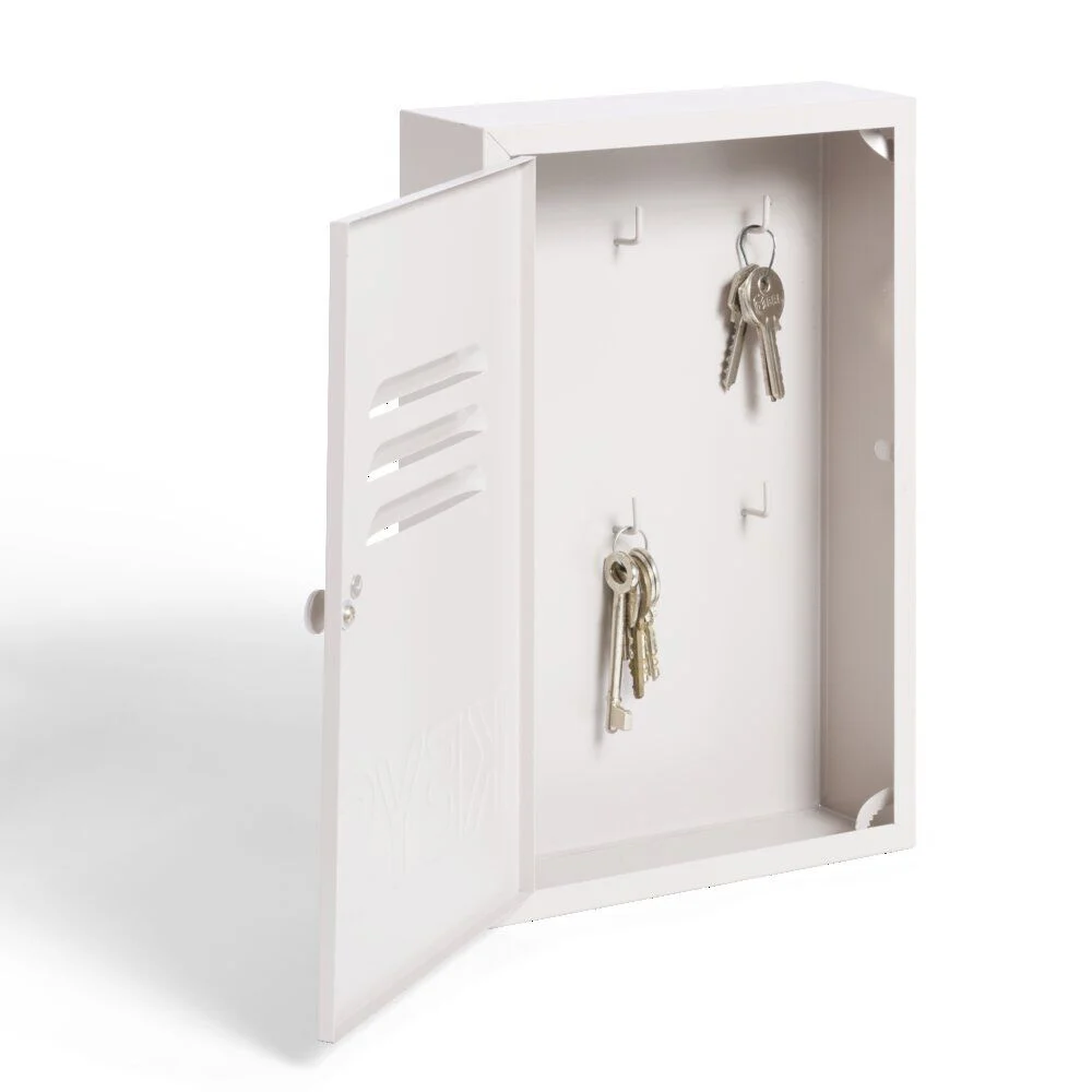 Boîte à clefs métal gris forme casier 30x20x8cm
