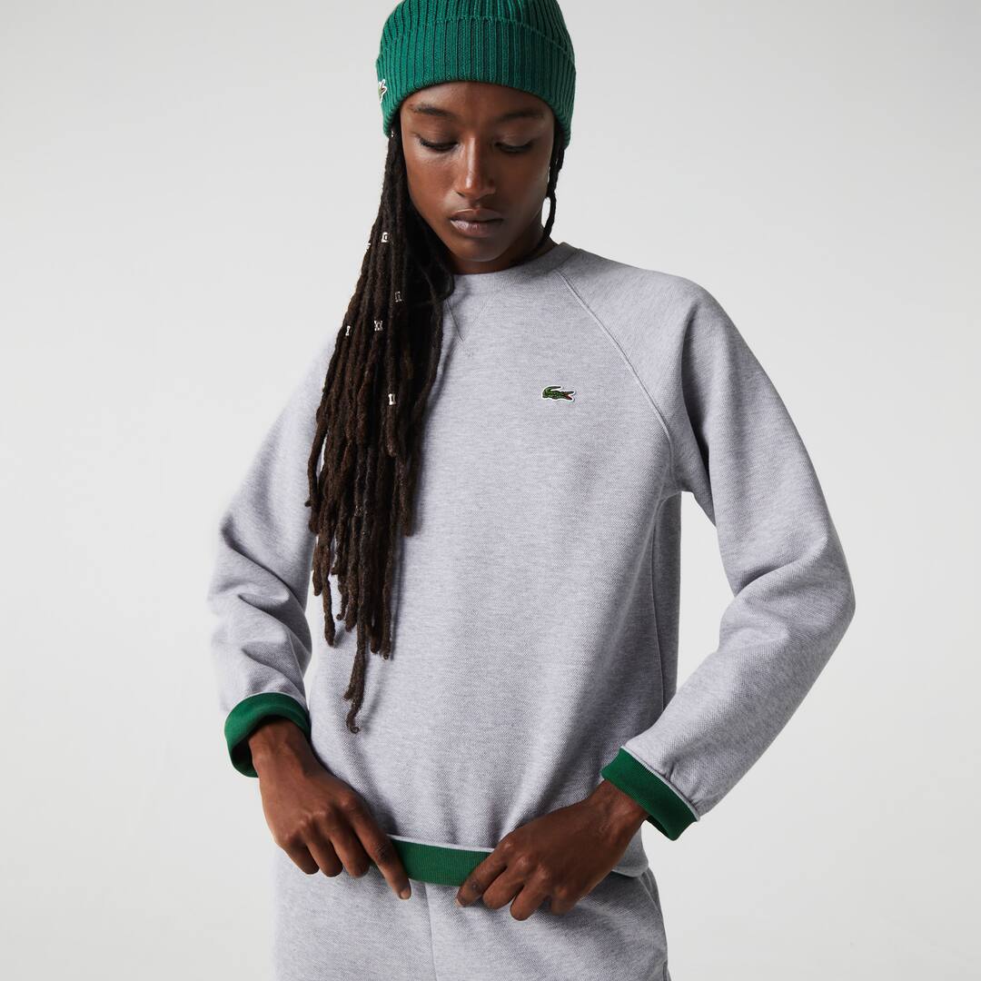 Sweatshirt Jogger à col rond double face piqué Sweatshirts - Gris - Lacoste - Femme