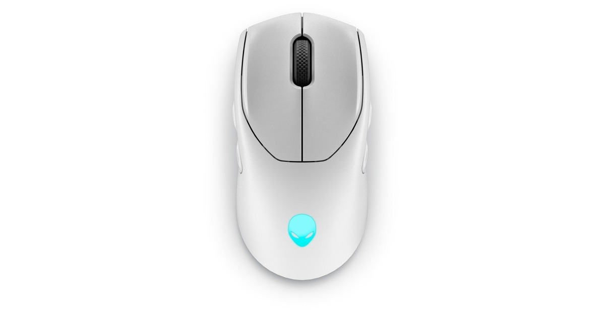 AlienwareTri-Mode draadloze gamingmuis - AW720M  (Wit, 26.000 DPI, 2,4 GHz / Bluetooth / USB-C)
