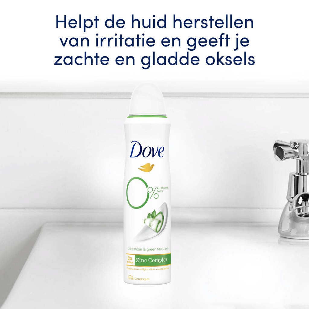 0% Aluminiumzouten Cucumber & Green Tea deodorant spray - 6 x 150 ml