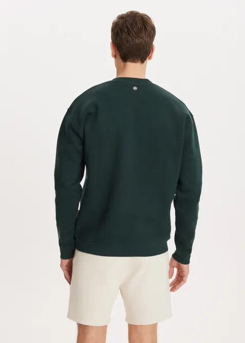 Brushed written sweater groen (GRN.OC)