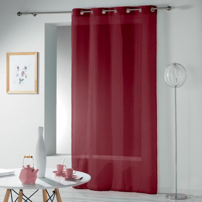 PANNEAU A OEILLETS 140 X 240 CM TELMA BORDEAUX