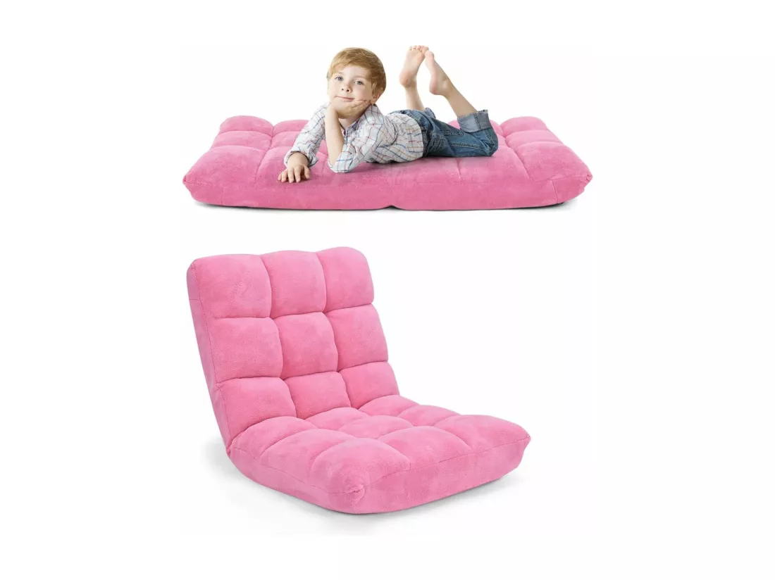 Canapé Paresseux Tatami Pliable Chaise de Plancher Coussin de Chaise de Lit Siège de Sol pour Maison, Bureau 105x56x15 CM