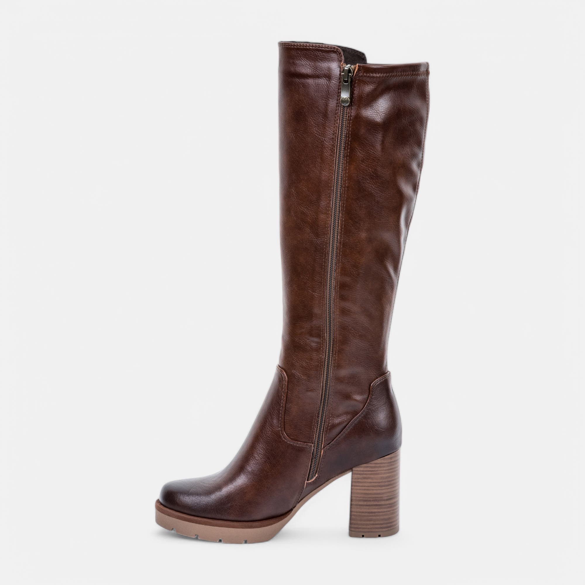Bottes à talon Femme cognac