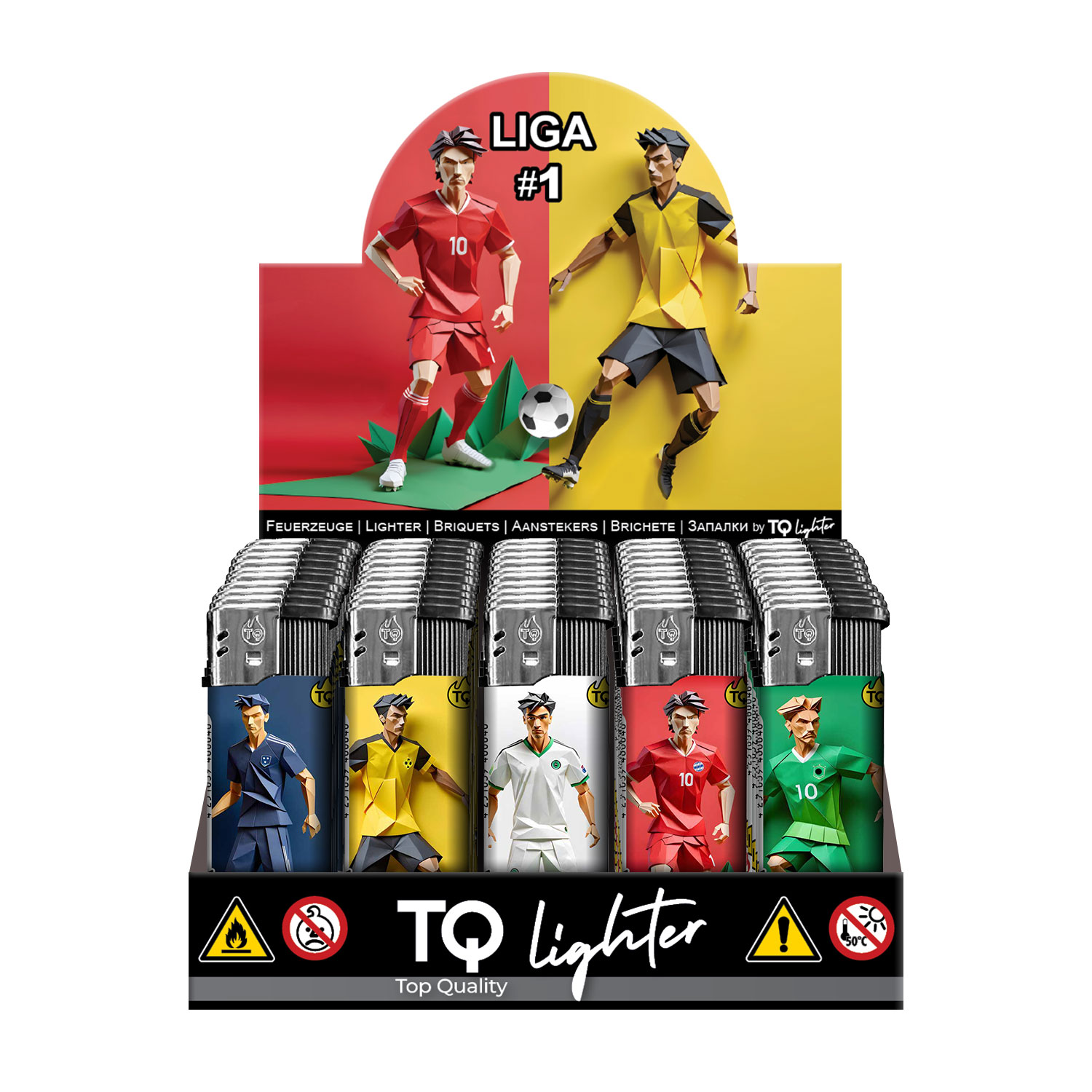 50x TobaliQ Elektronikfeuerzeug Liga #1