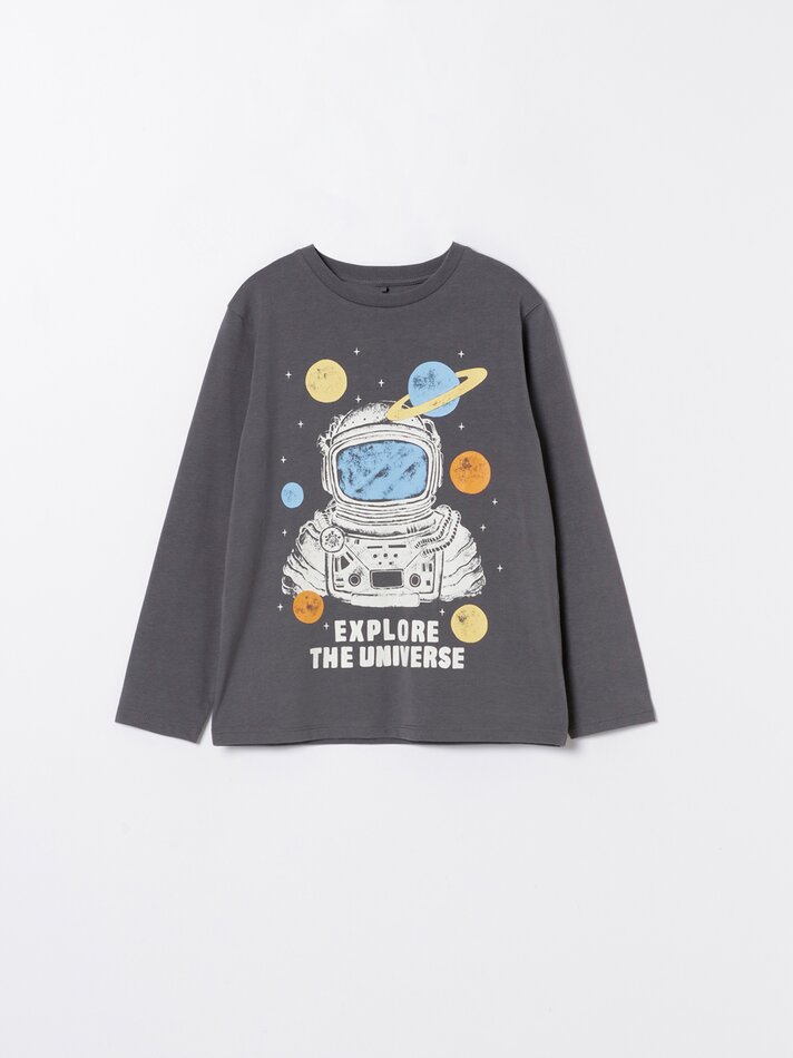 Pijama estampado - Chumbo