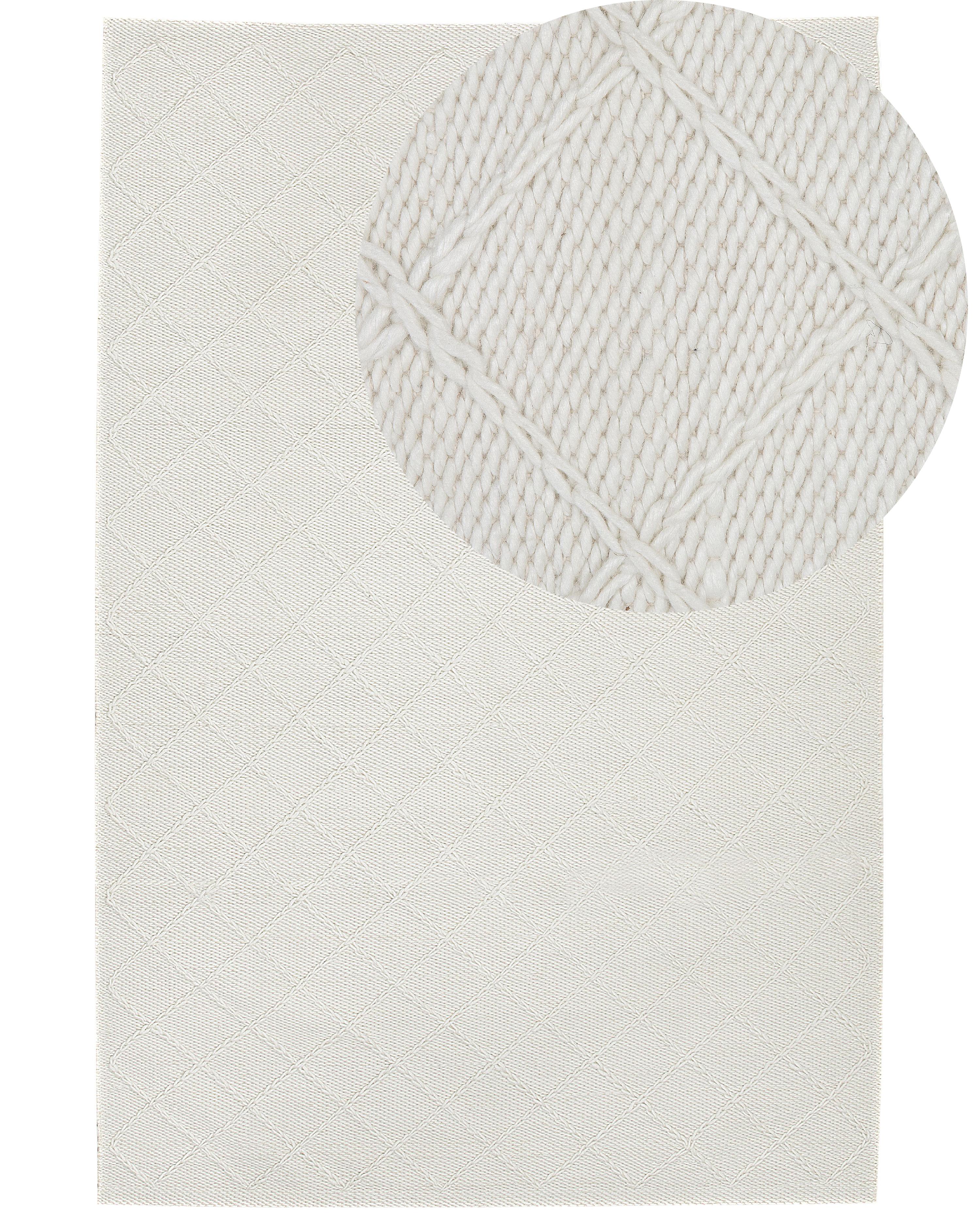 Vloerkleed ELLEK Wit 160 x 230 cm Wol