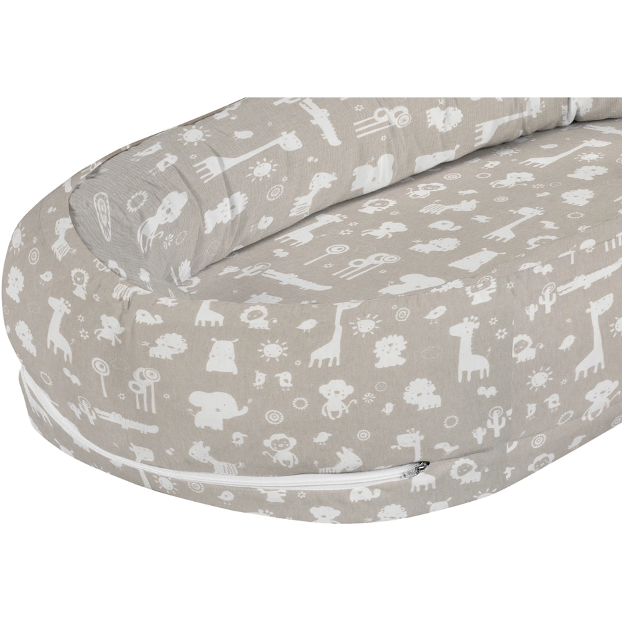 Alvi® Schlummer-Nestchen Zootiere taupe