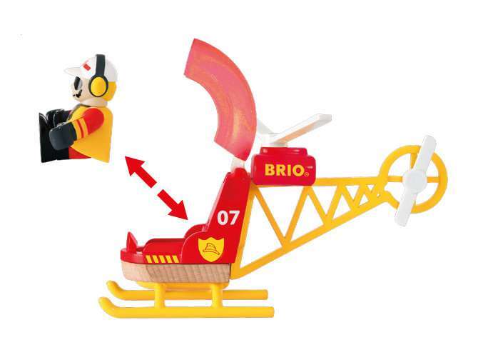 BRIO Spiel Feuerwehr-Hubschrauber