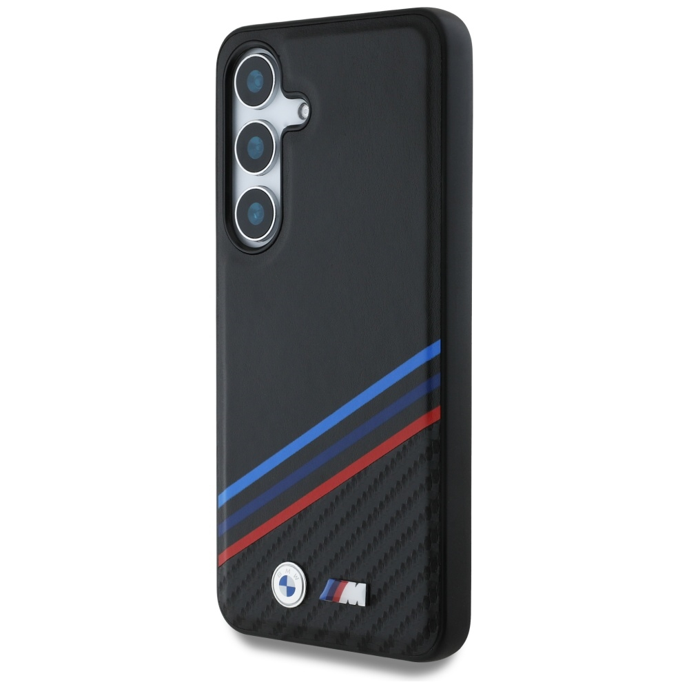 Samsung Galaxy S25 Hardcase Hülle Tricolor Crossing Stripes MagSafe-Modul (BMHMS25S24PUSTSC2K) - Schwarz