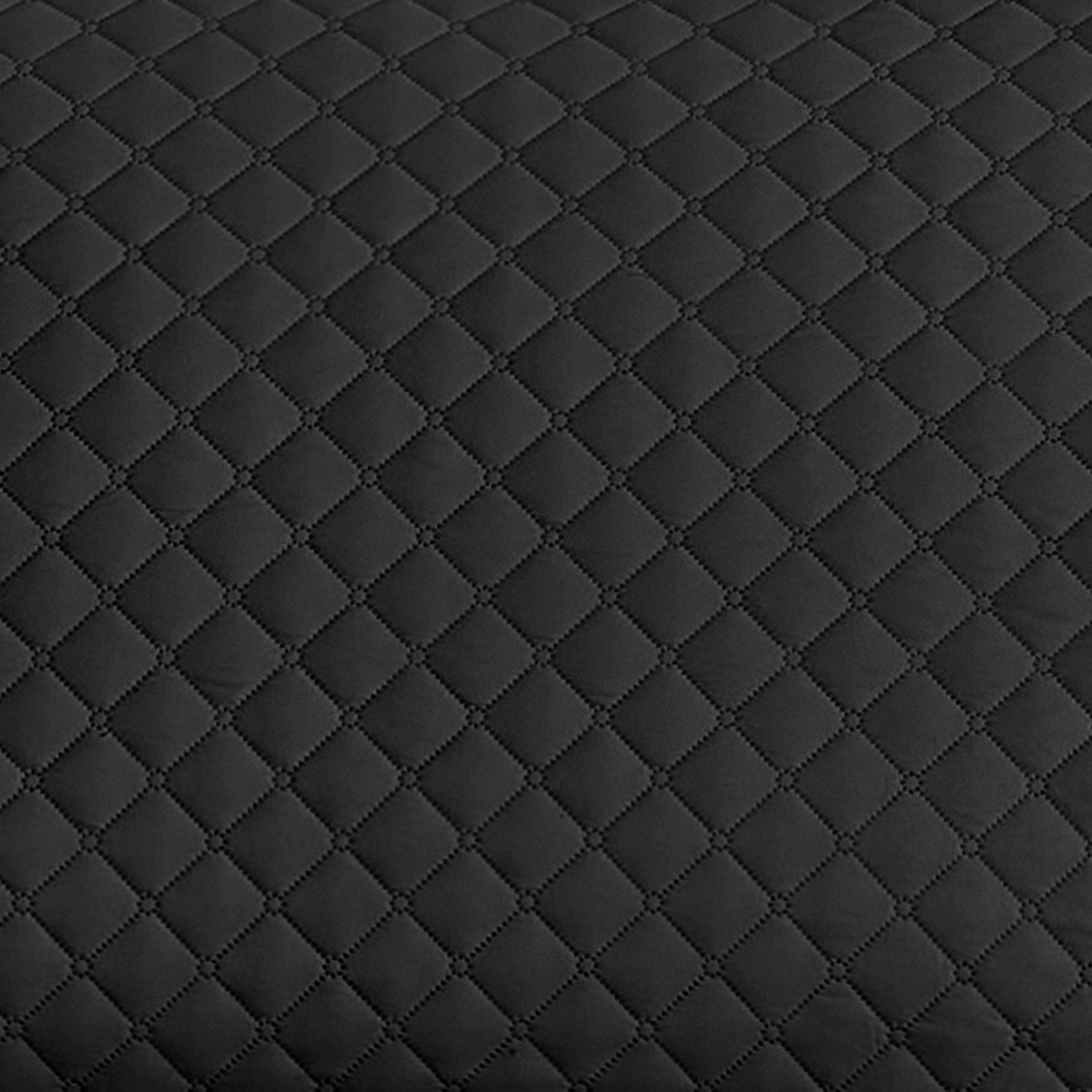 Capa protetora para sofá Vipalia com estampa de diamante. Preta. Chaise longue esquerda de 240 cm.