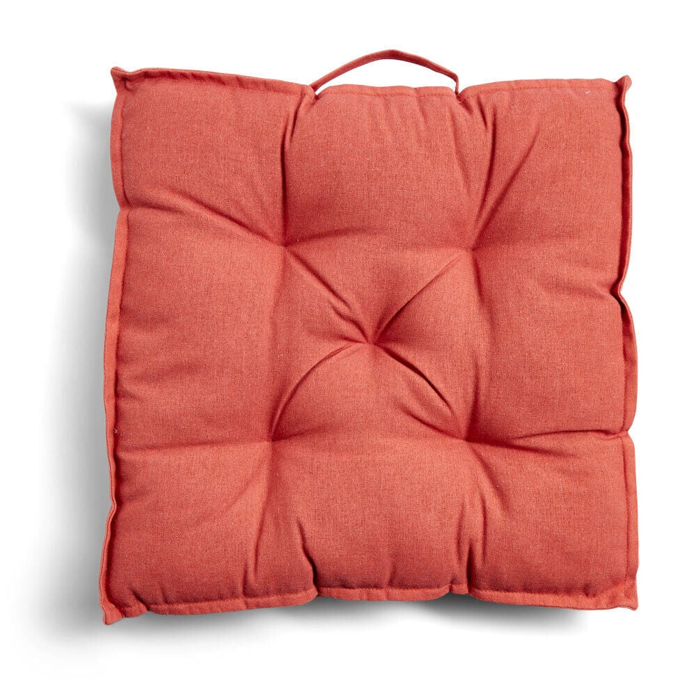 Coussin de sol 50x50xÉp8cm avec poignée terracotta