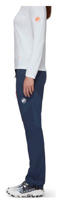 Pantalon Softshell Femme Mammut Courmayeur Bleu