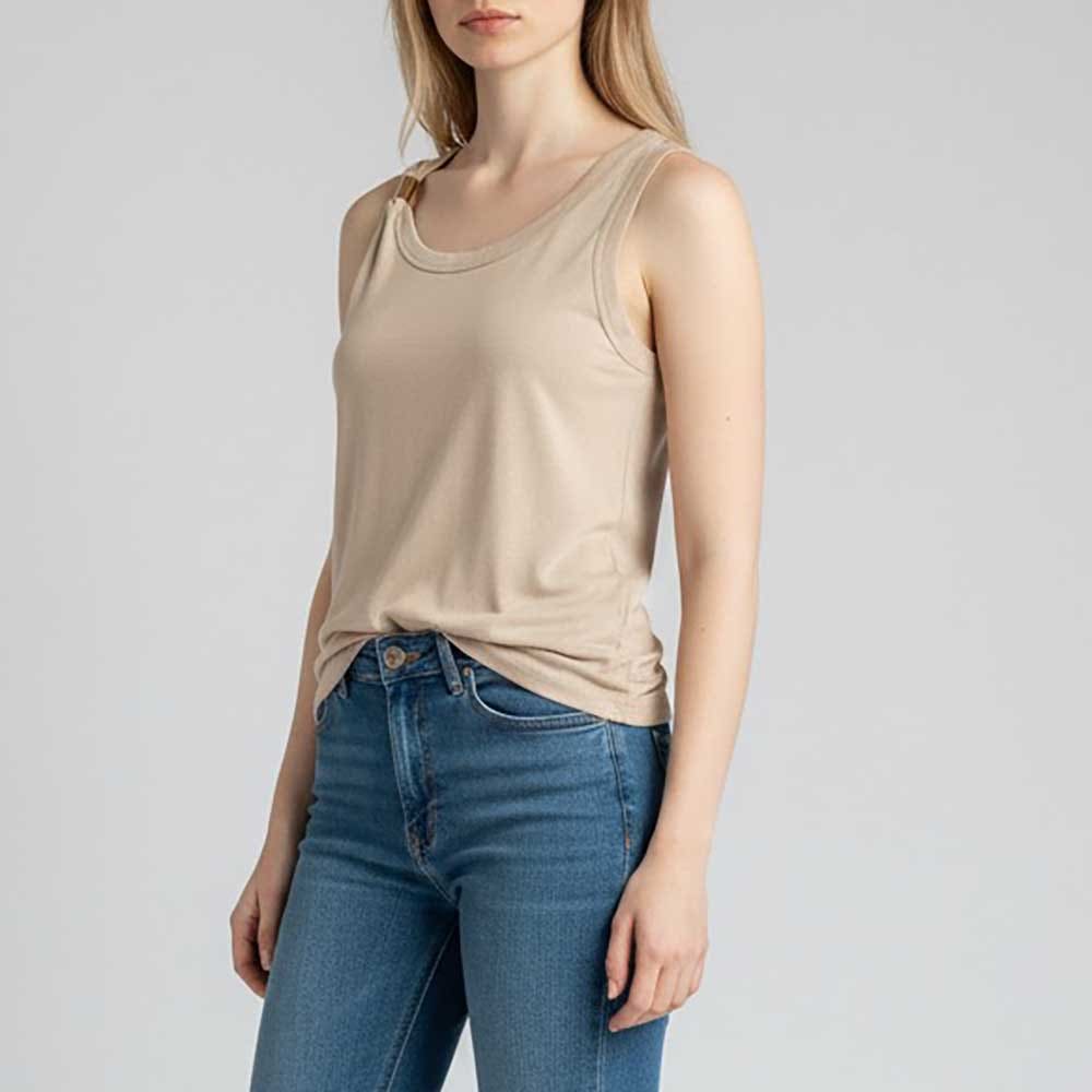 Top Femme beige