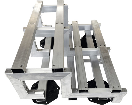 Trapmodule als bouwpakket, 2-treeds, voor plaatvloeren - trapbreedte 85 cm, voorgemonteerd