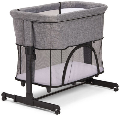 JLY ALLIE Bedside Crib- & Lekegrind, Mørkegrå