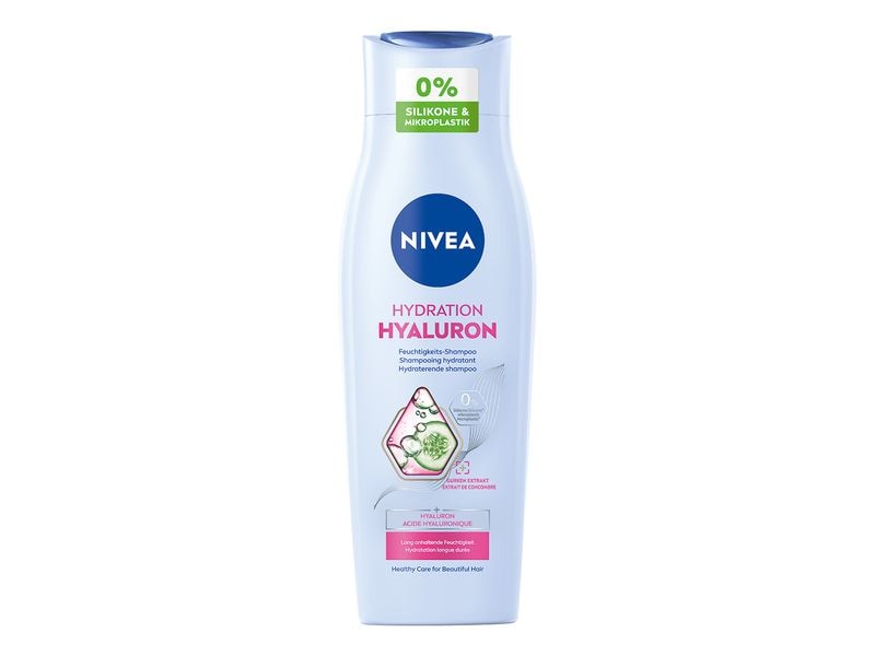 NIVEA Shampoo Hydration Hyaluron 250 ml Haarshampoo versorgt das Haar mit lang anhaltender Feuchtigkeit und Glanz