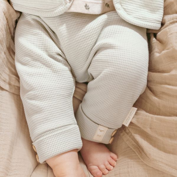 Little Dutch Newborn NOOS Little Farm - Broekje Wafel maat 50 - Soft Green
