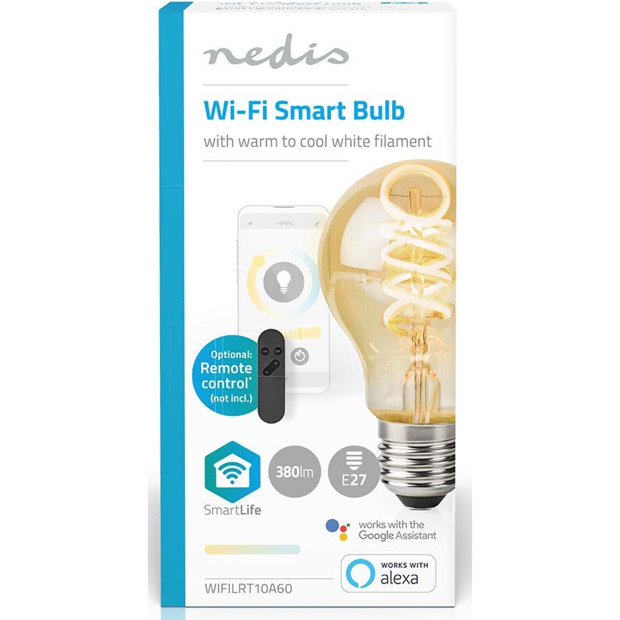 Nedis WIFILRT10A60 Smartlife LED Filamentlamp E27 360lm 4.9W warm-white