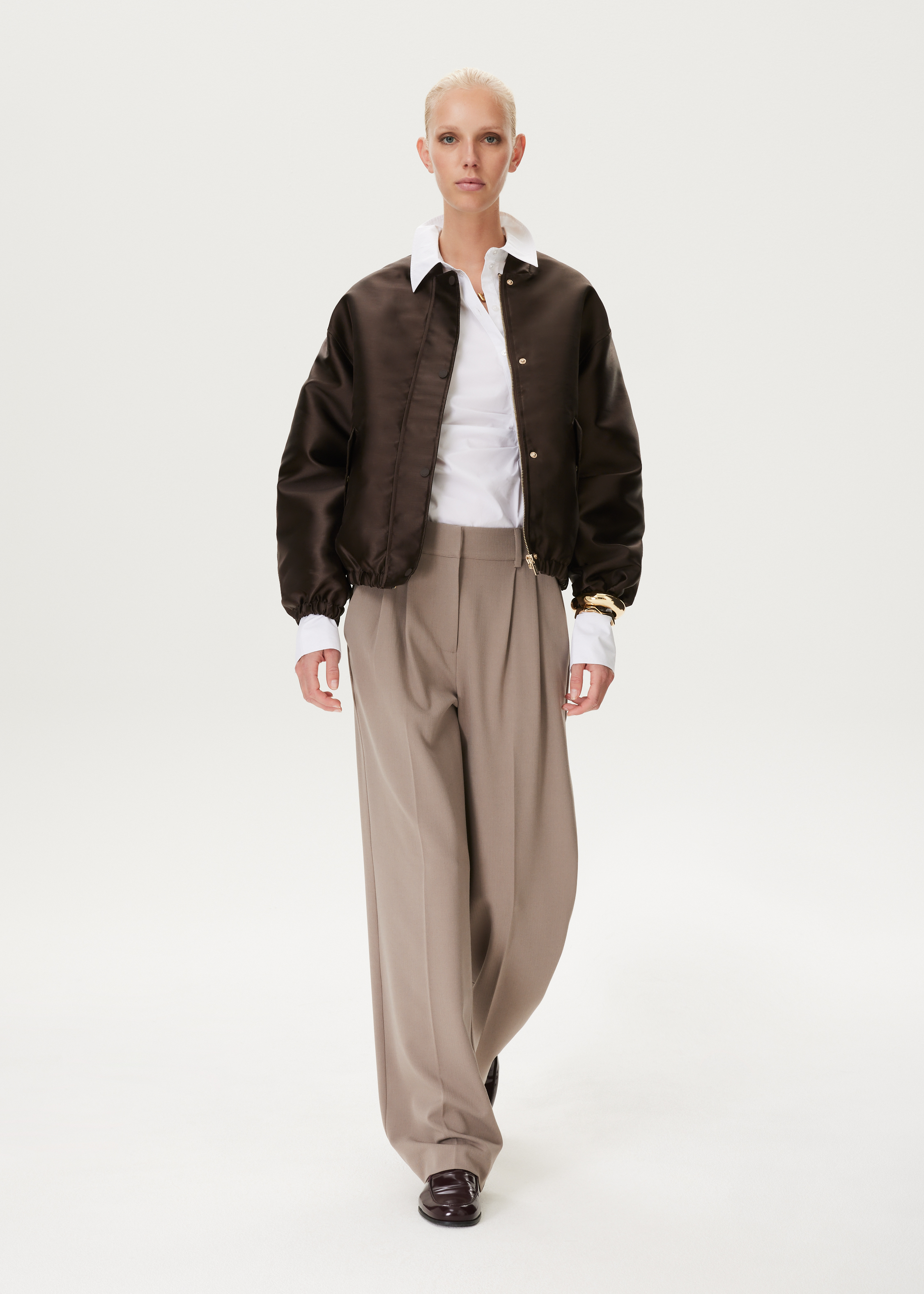Shiny bomber jacket