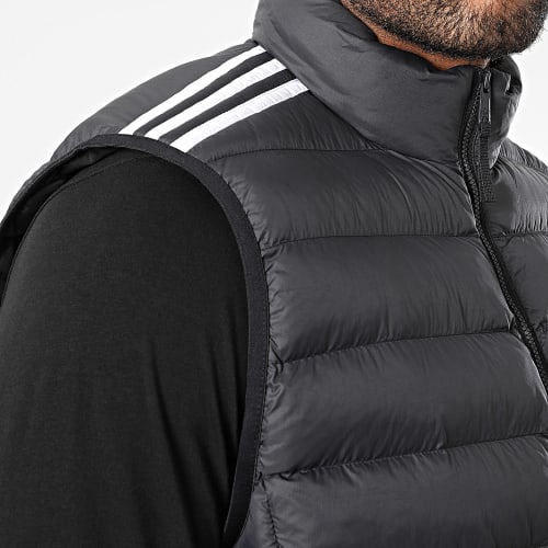 Doudoune Sans Manches A Bandes HZ0686 Noir
