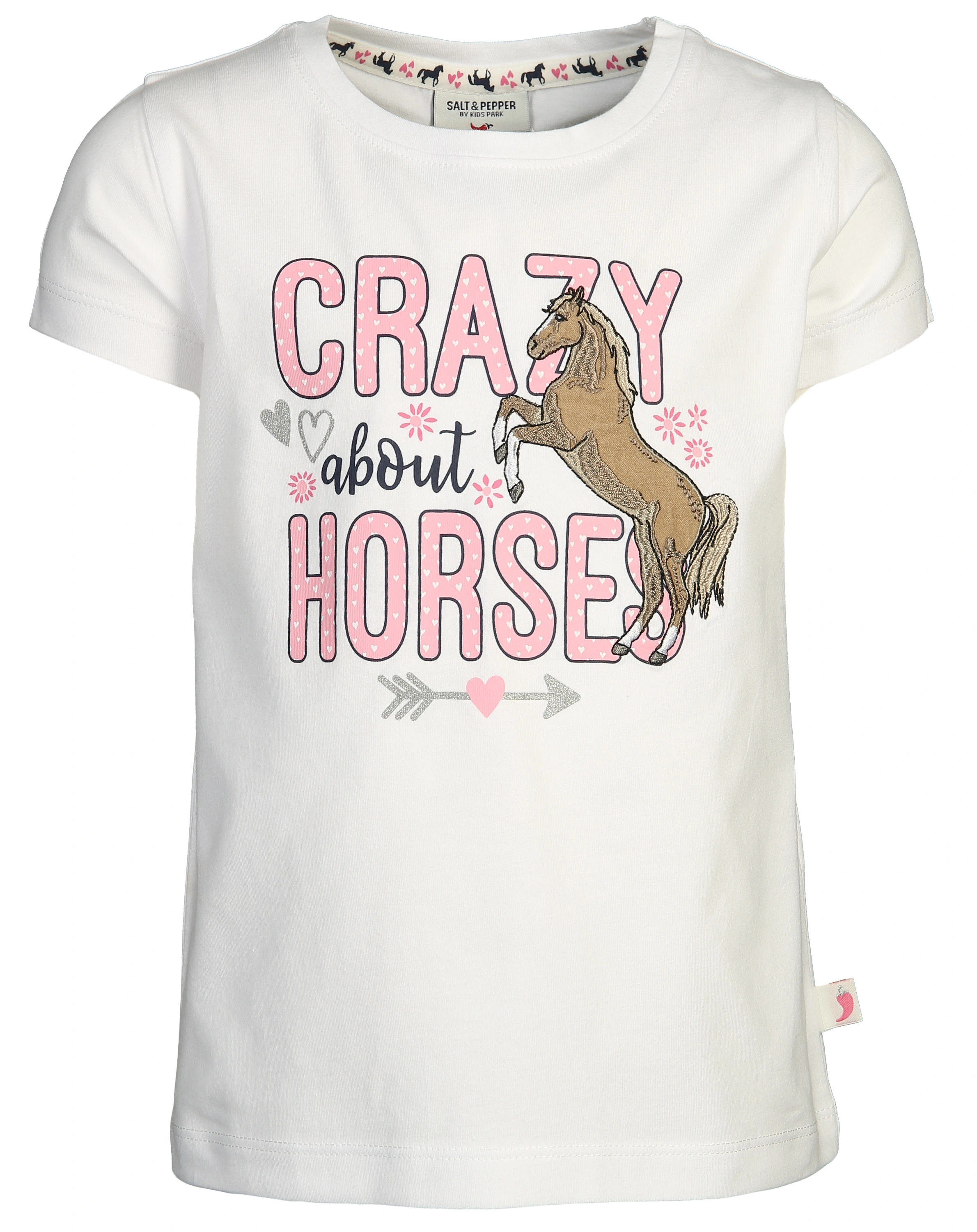 T-Shirt CRAZY ABOUT HORSES in white