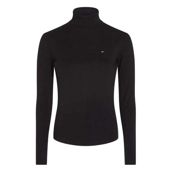 Tommy Hilfiger Rib Roll Neck Longsleeve Shirt Dames